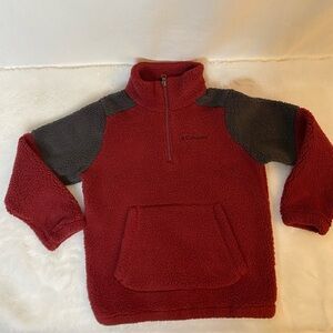 Columbia unisex sweater size small burgundy and grey